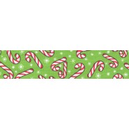 Candy Canes & Snow (Light Green)